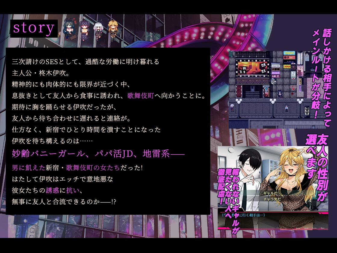 [DeepseekV3翻译][推荐/色诱/逆奸/有CV] 小哥，发什么呆？—歌舞伎町美少女围猎修罗场！ [全CG/度盘/P盘] 游戏 第2张