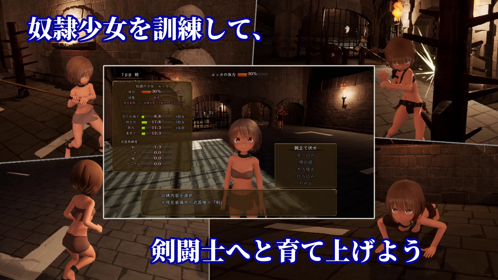 [推荐/3D/战斗H/束缚/淫趴/动态] 枷锁少女卢卡 ～血与欲的荣冠斗技场～ [生肉/全CG/度盘/P盘] 游戏 第2张