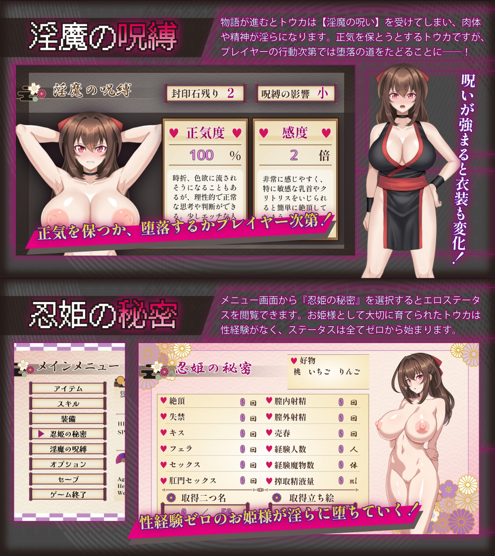 [Gemini-2.5-pro翻译][推荐/战斗H/催眠/NTR/变身/阿黑颜] 红焰忍姬桃花 -淫魔堕落姬谭- [全CG/度盘/P盘] 游戏 第5张