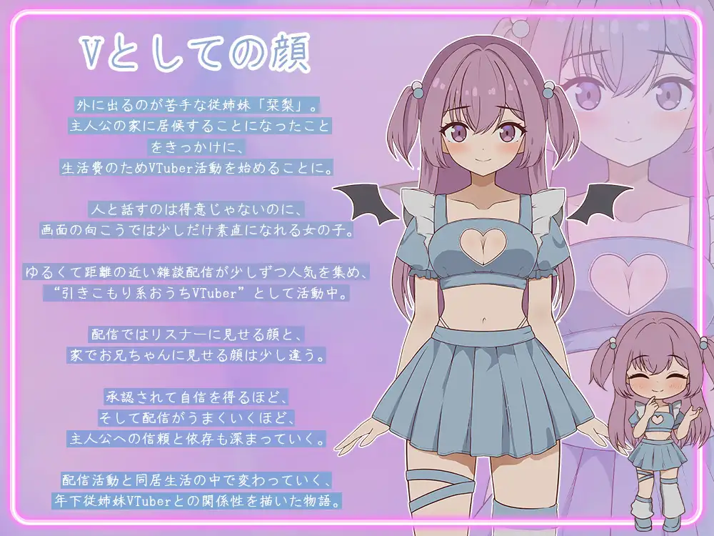 [SLG/萝莉]突然同居的表妹似乎要当VTuber只有我知道的秘密素颜 突然同居した従姉妹はVTuberになるらしい-俺だけが知る秘密の素顔v1.0.1AI汉化+存档 SLG 第4张