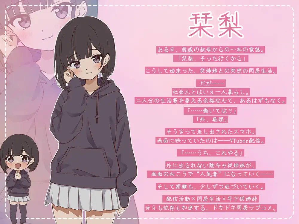 [SLG/萝莉]突然同居的表妹似乎要当VTuber只有我知道的秘密素颜 突然同居した従姉妹はVTuberになるらしい-俺だけが知る秘密の素顔v1.0.1AI汉化+存档 SLG 第3张